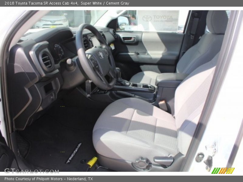 Super White / Cement Gray 2018 Toyota Tacoma SR Access Cab 4x4