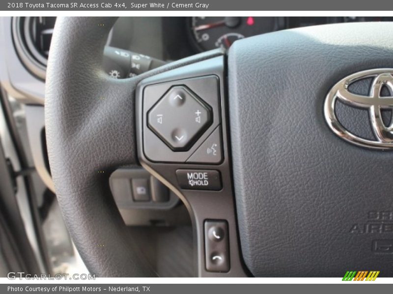 Super White / Cement Gray 2018 Toyota Tacoma SR Access Cab 4x4