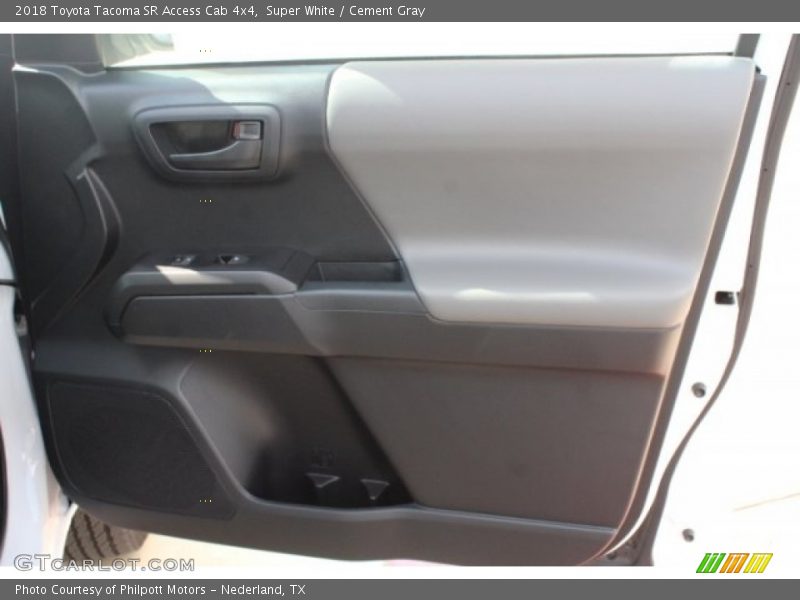 Super White / Cement Gray 2018 Toyota Tacoma SR Access Cab 4x4