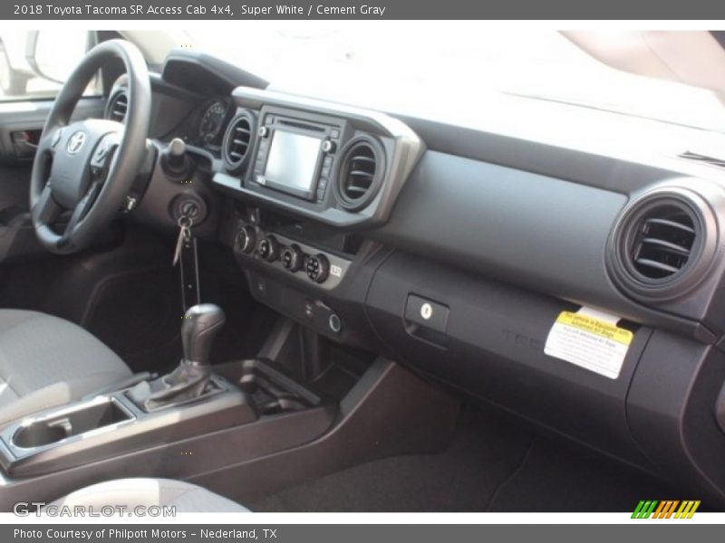 Super White / Cement Gray 2018 Toyota Tacoma SR Access Cab 4x4