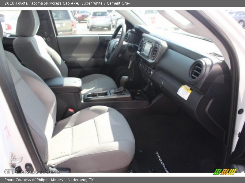 Super White / Cement Gray 2018 Toyota Tacoma SR Access Cab 4x4
