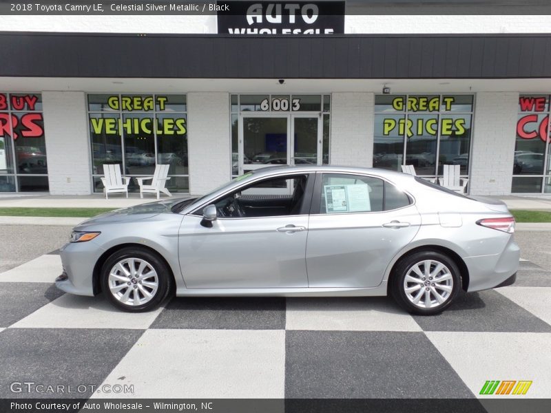 Celestial Silver Metallic / Black 2018 Toyota Camry LE