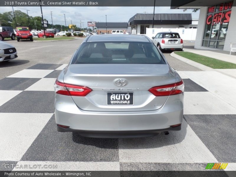 Celestial Silver Metallic / Black 2018 Toyota Camry LE
