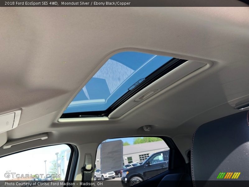 Moondust Silver / Ebony Black/Copper 2018 Ford EcoSport SES 4WD