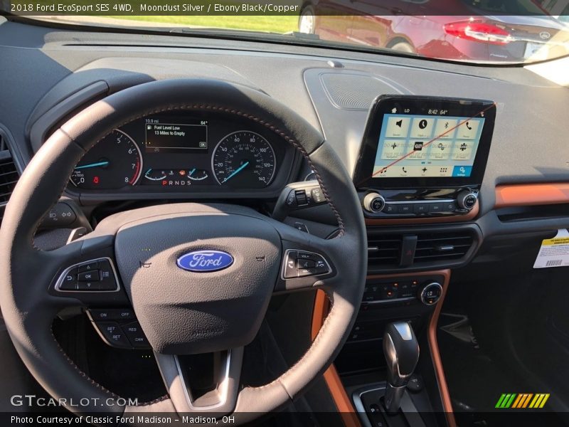 Moondust Silver / Ebony Black/Copper 2018 Ford EcoSport SES 4WD