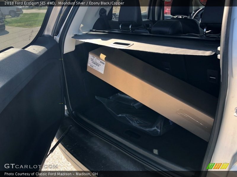 Moondust Silver / Ebony Black/Copper 2018 Ford EcoSport SES 4WD