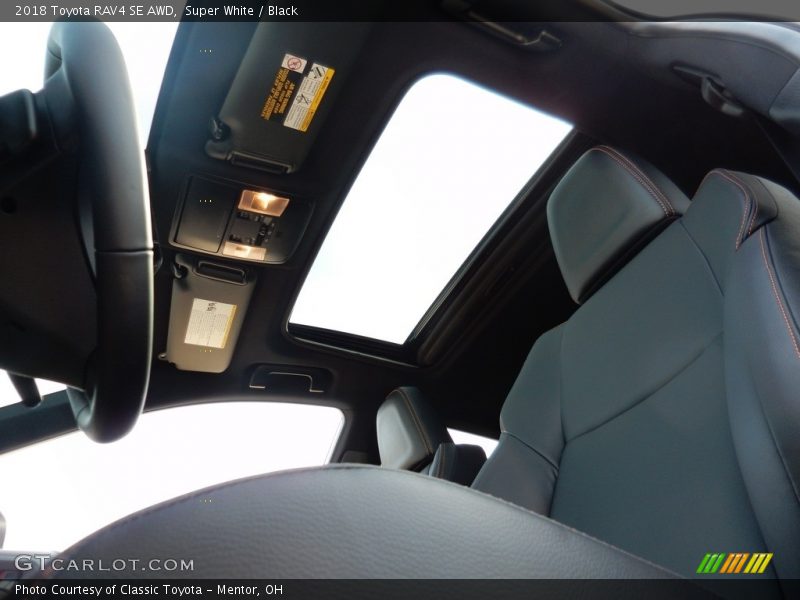 Super White / Black 2018 Toyota RAV4 SE AWD
