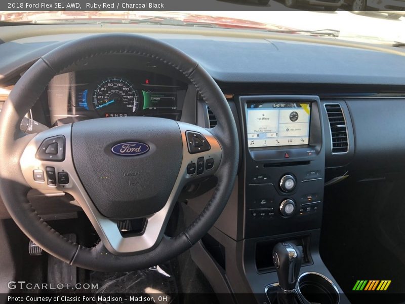 Ruby Red / Charcoal Black 2018 Ford Flex SEL AWD