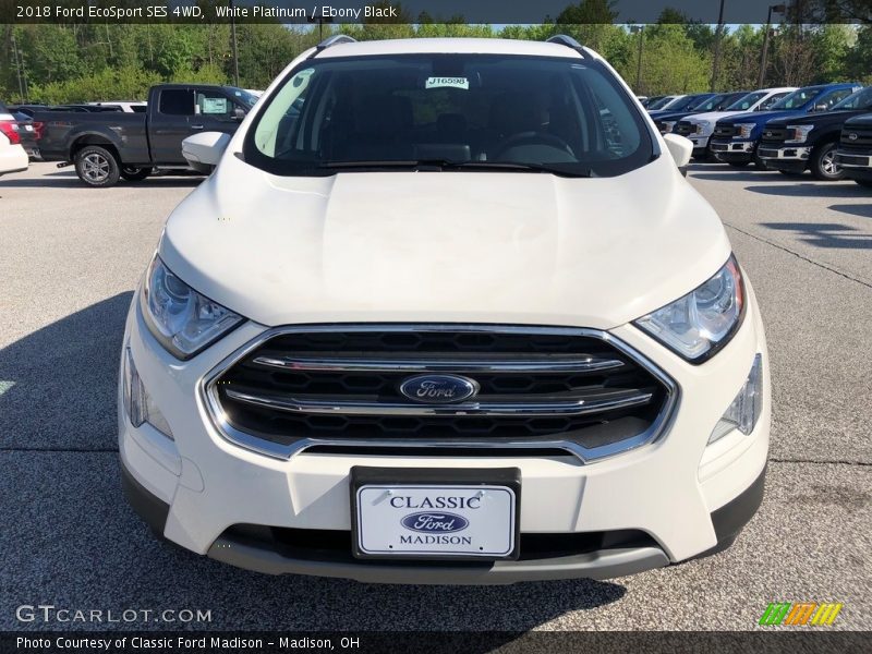 White Platinum / Ebony Black 2018 Ford EcoSport SES 4WD