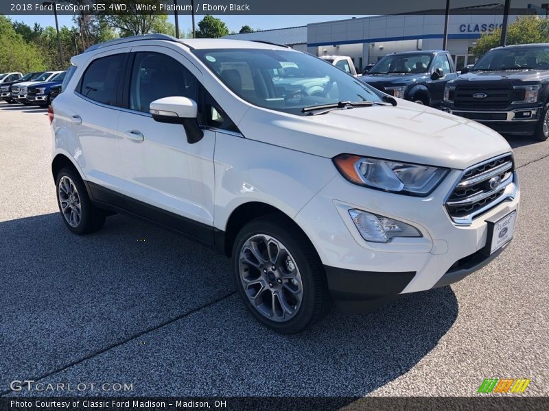 White Platinum / Ebony Black 2018 Ford EcoSport SES 4WD