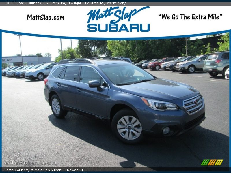 Twilight Blue Metallic / Warm Ivory 2017 Subaru Outback 2.5i Premium