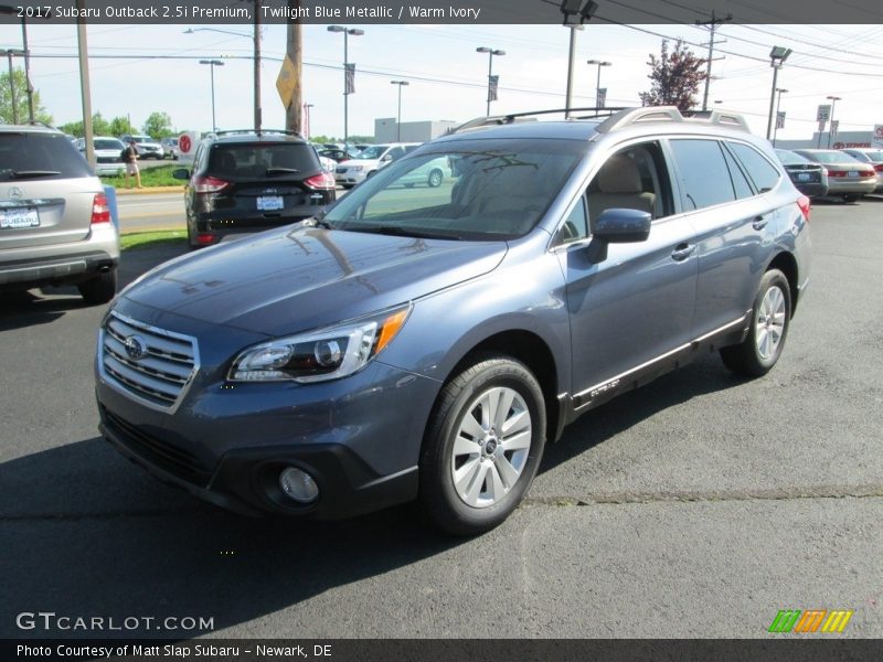 Twilight Blue Metallic / Warm Ivory 2017 Subaru Outback 2.5i Premium