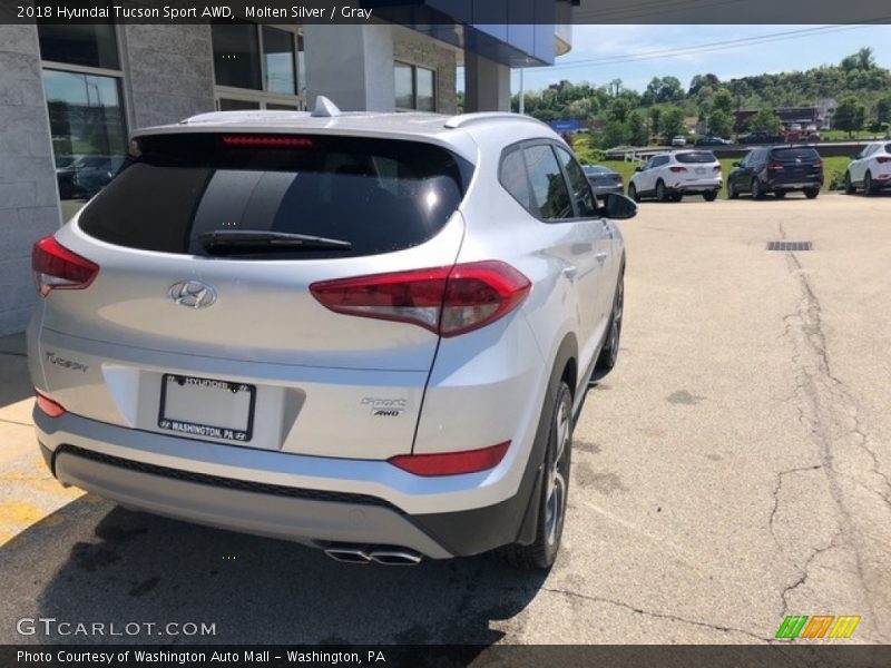 Molten Silver / Gray 2018 Hyundai Tucson Sport AWD