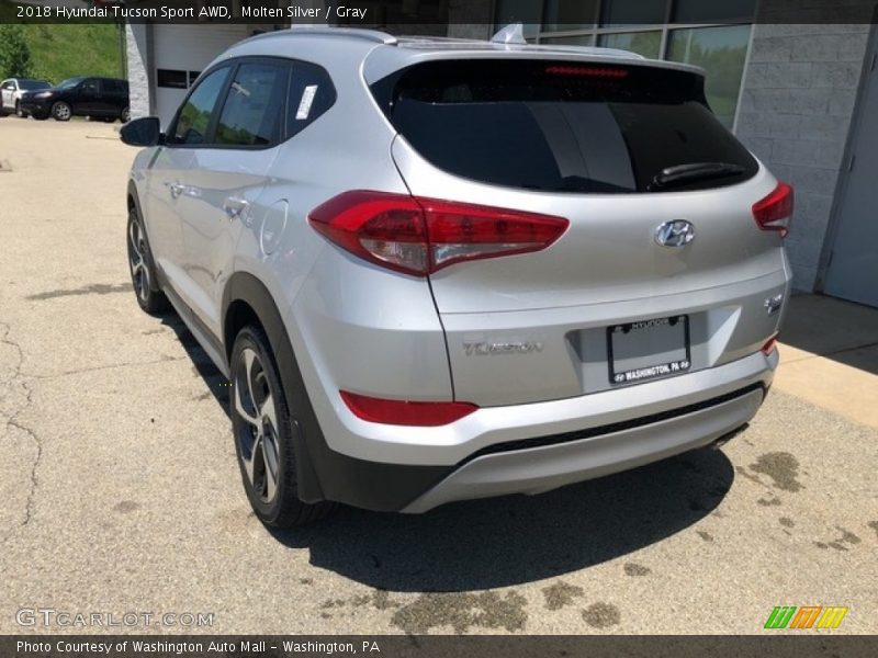 Molten Silver / Gray 2018 Hyundai Tucson Sport AWD