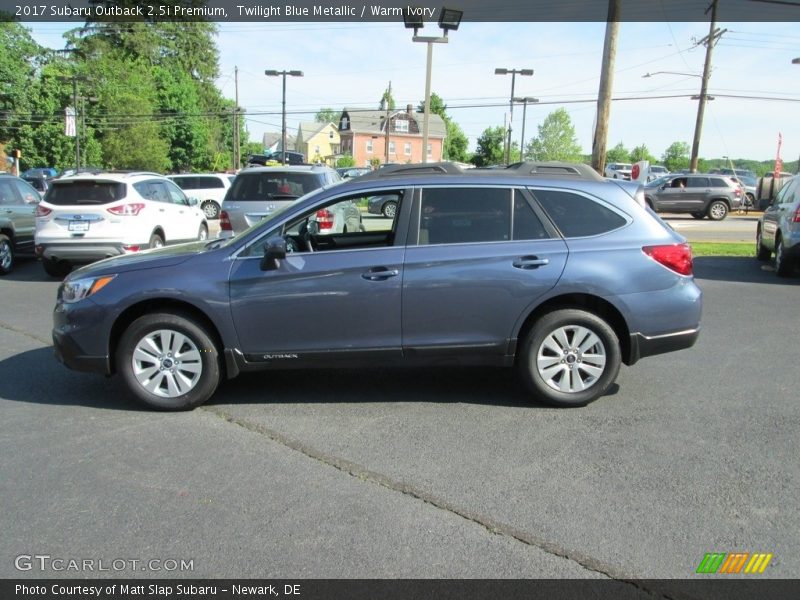 Twilight Blue Metallic / Warm Ivory 2017 Subaru Outback 2.5i Premium