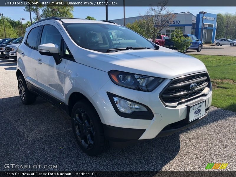 Diamond White / Ebony Black 2018 Ford EcoSport Titanium 4WD