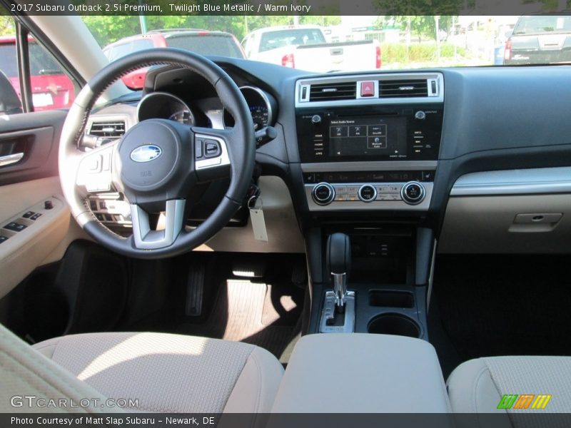 Twilight Blue Metallic / Warm Ivory 2017 Subaru Outback 2.5i Premium