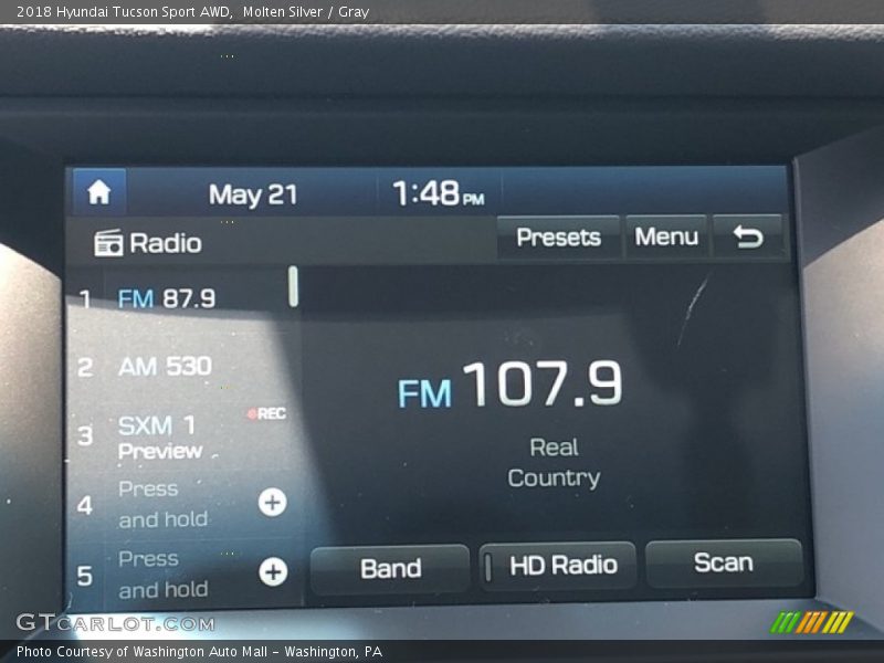 Molten Silver / Gray 2018 Hyundai Tucson Sport AWD