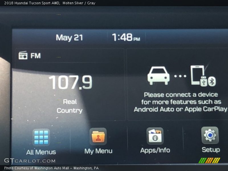 Molten Silver / Gray 2018 Hyundai Tucson Sport AWD