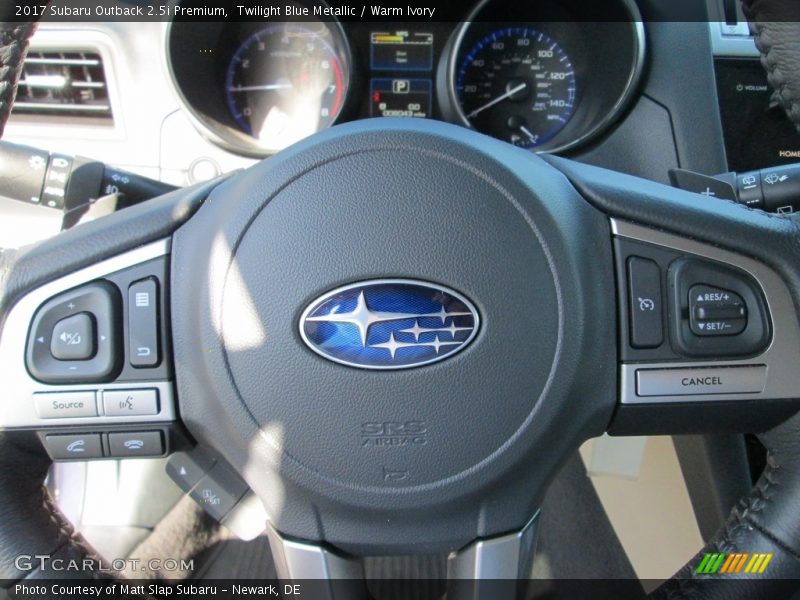 Twilight Blue Metallic / Warm Ivory 2017 Subaru Outback 2.5i Premium