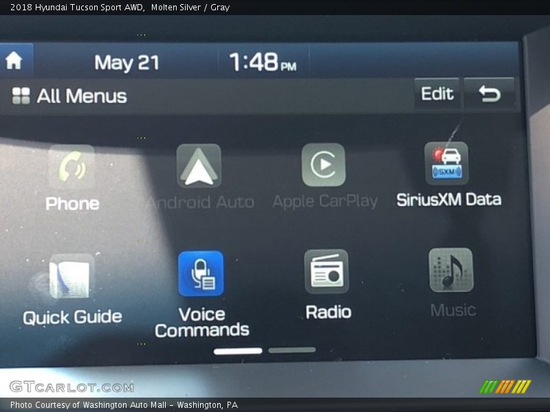 Molten Silver / Gray 2018 Hyundai Tucson Sport AWD