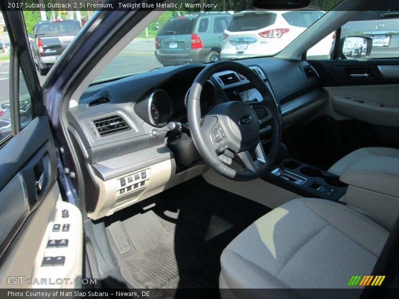 Twilight Blue Metallic / Warm Ivory 2017 Subaru Outback 2.5i Premium