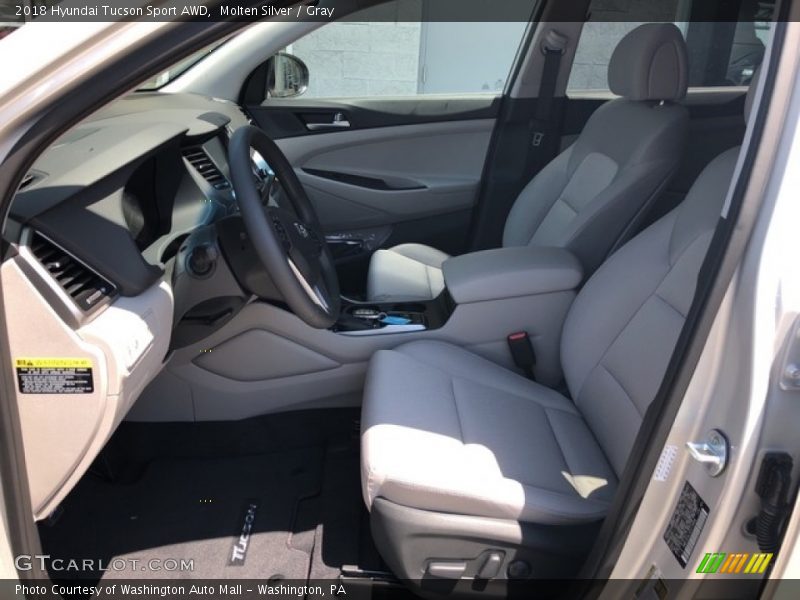 Molten Silver / Gray 2018 Hyundai Tucson Sport AWD