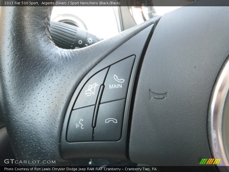 Argento (Silver) / Sport Nero/Nero (Black/Black) 2013 Fiat 500 Sport