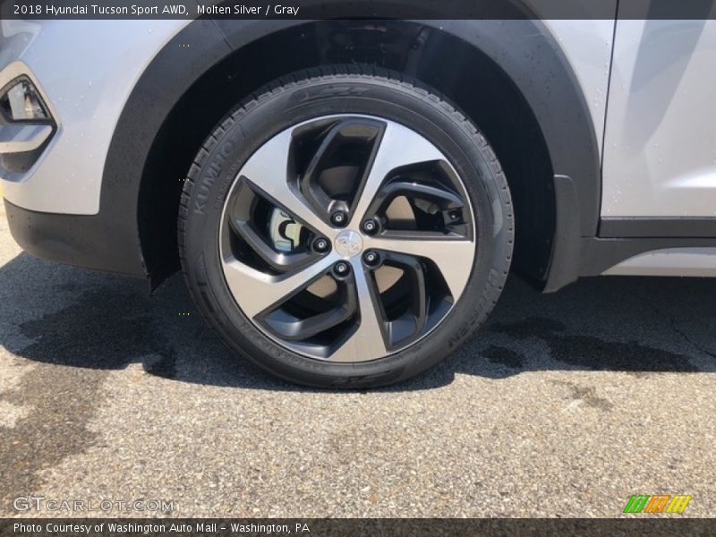 Molten Silver / Gray 2018 Hyundai Tucson Sport AWD