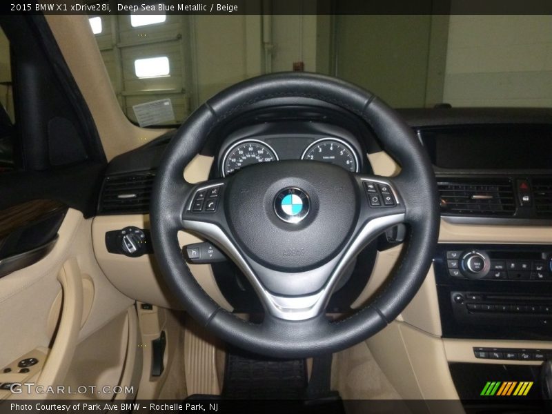 Deep Sea Blue Metallic / Beige 2015 BMW X1 xDrive28i