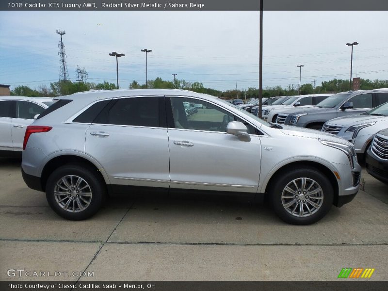 Radiant Silver Metallic / Sahara Beige 2018 Cadillac XT5 Luxury AWD