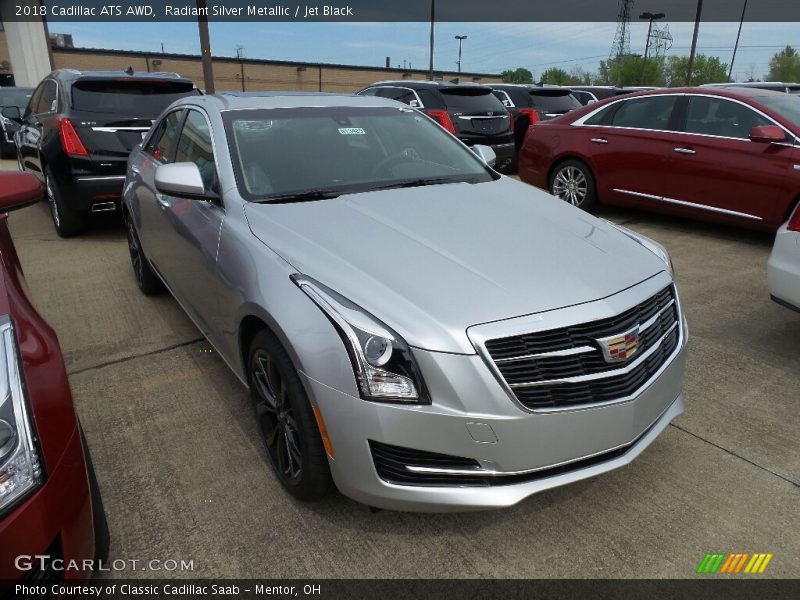 Radiant Silver Metallic / Jet Black 2018 Cadillac ATS AWD