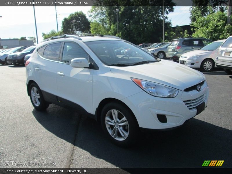Cotton White / Taupe 2012 Hyundai Tucson GLS