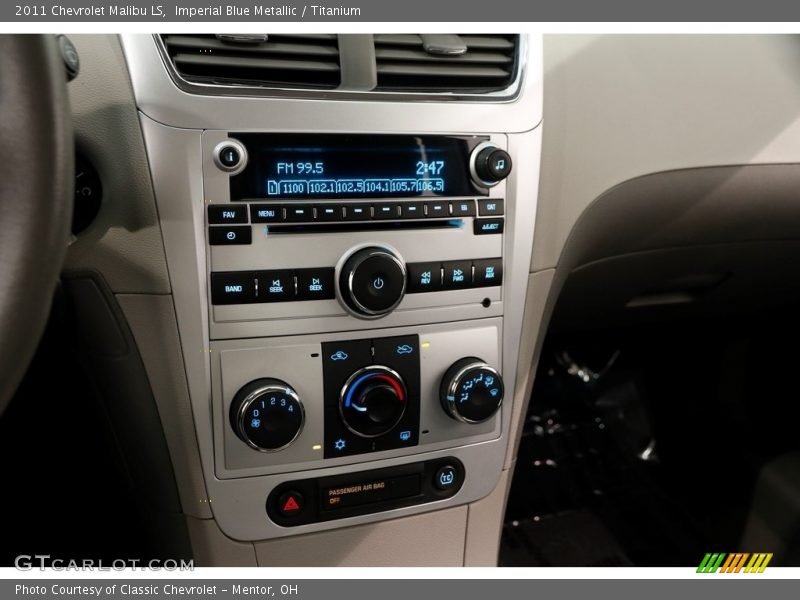 Imperial Blue Metallic / Titanium 2011 Chevrolet Malibu LS