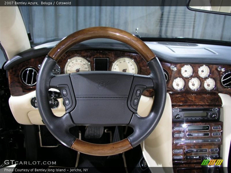 2007 Bentley Azure in Beluga/Cotswold Pinstripe / Cotswold /Beluga/Burr Walnut Veneer, Wood Steering Wheel - 2007 Bentley Azure 