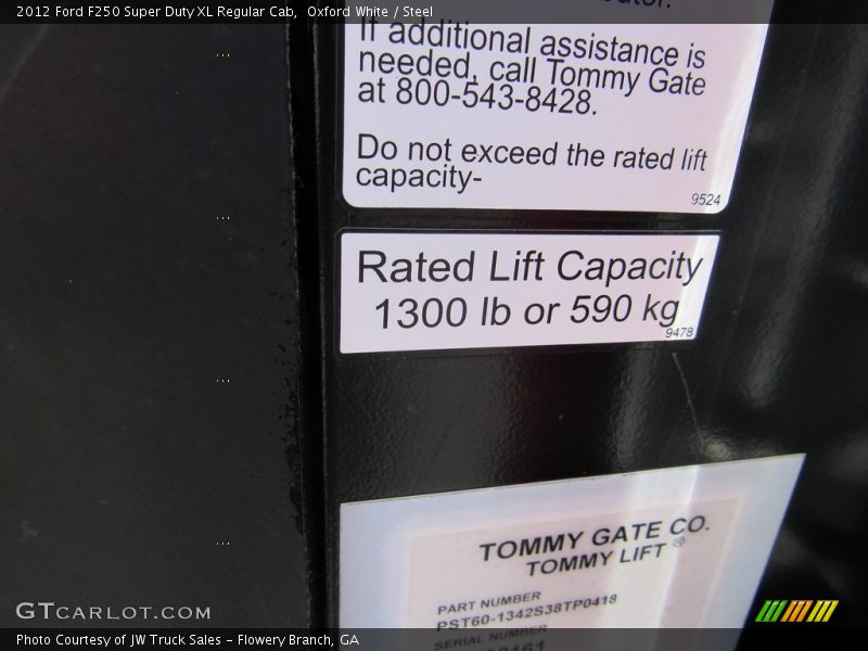 Oxford White / Steel 2012 Ford F250 Super Duty XL Regular Cab