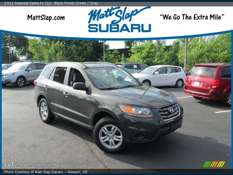 Black Forest Green / Gray 2011 Hyundai Santa Fe GLS