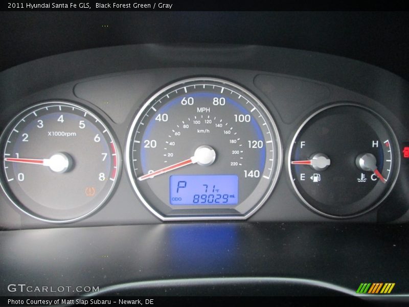 Black Forest Green / Gray 2011 Hyundai Santa Fe GLS