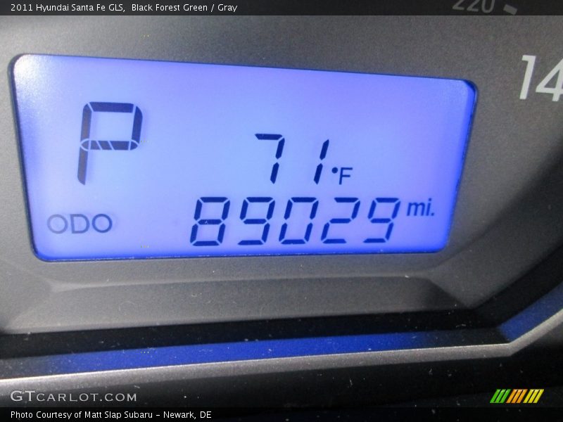 Black Forest Green / Gray 2011 Hyundai Santa Fe GLS