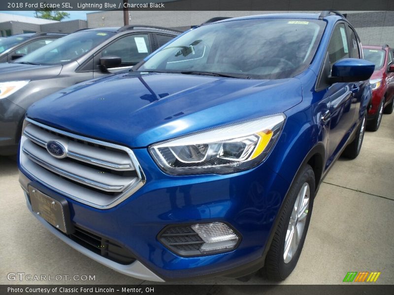 Lightning Blue / Charcoal Black 2018 Ford Escape SEL