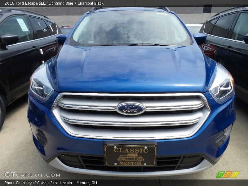 Lightning Blue / Charcoal Black 2018 Ford Escape SEL