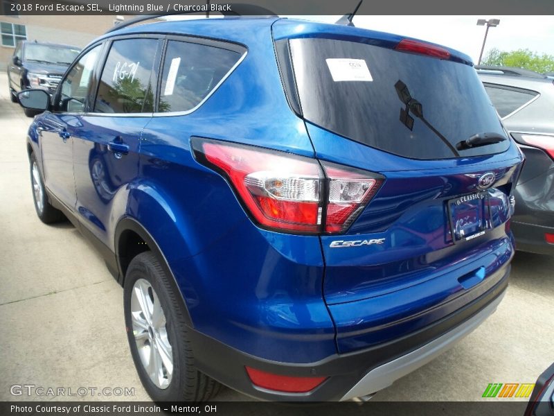Lightning Blue / Charcoal Black 2018 Ford Escape SEL