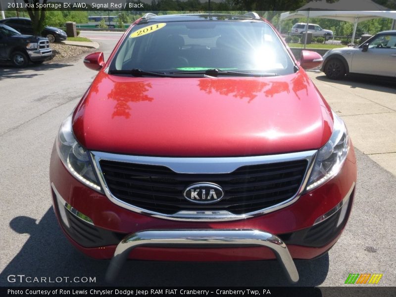Signal Red / Black 2011 Kia Sportage EX AWD