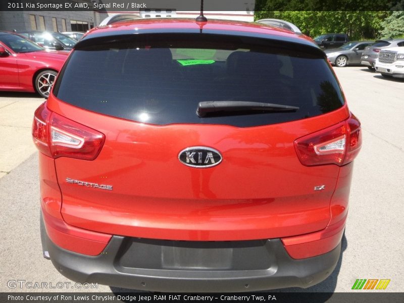 Signal Red / Black 2011 Kia Sportage EX AWD