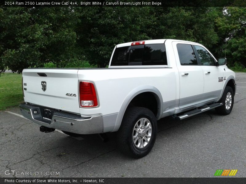 Bright White / Canyon Brown/Light Frost Beige 2014 Ram 2500 Laramie Crew Cab 4x4