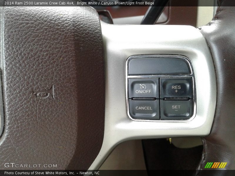 Bright White / Canyon Brown/Light Frost Beige 2014 Ram 2500 Laramie Crew Cab 4x4