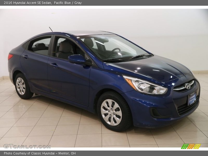 Pacific Blue / Gray 2016 Hyundai Accent SE Sedan