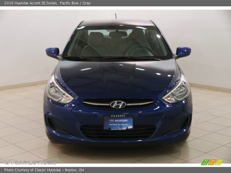 Pacific Blue / Gray 2016 Hyundai Accent SE Sedan