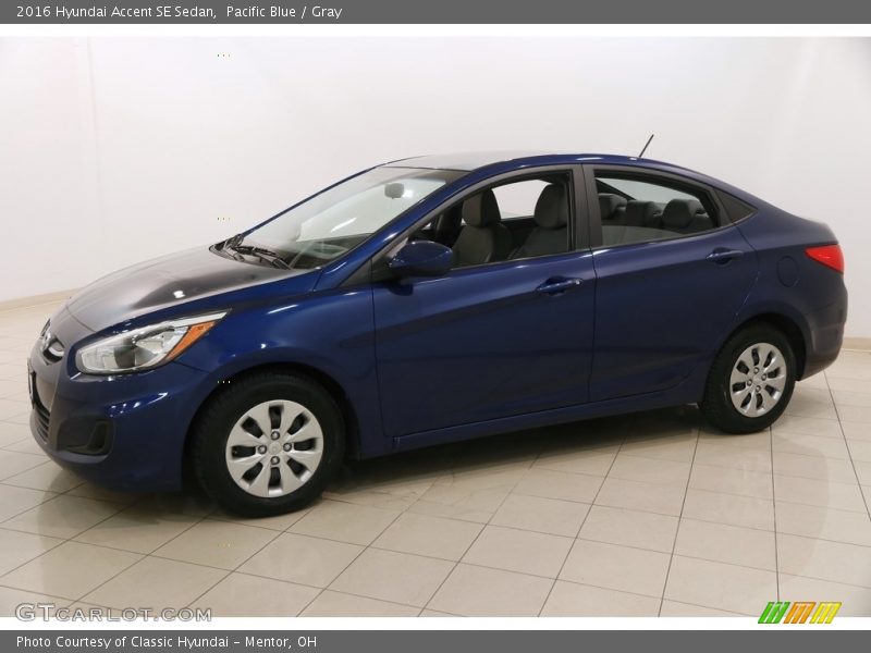 Pacific Blue / Gray 2016 Hyundai Accent SE Sedan