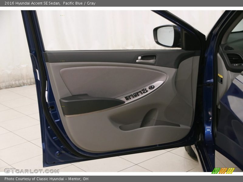 Pacific Blue / Gray 2016 Hyundai Accent SE Sedan